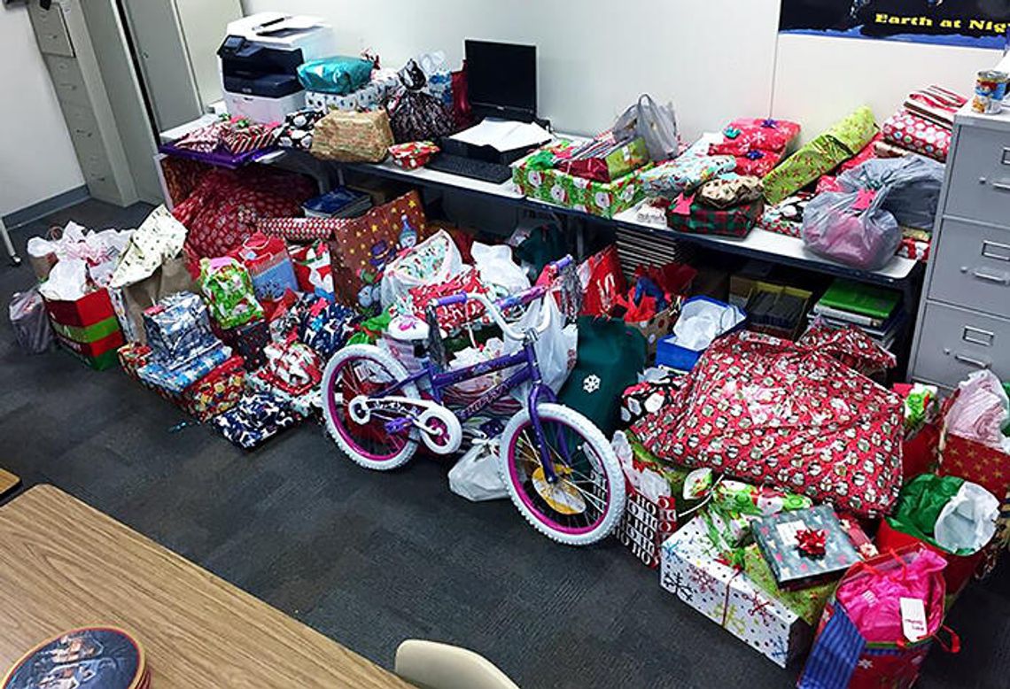 Hays High Leo Club collects over 100 gifts for the those in need