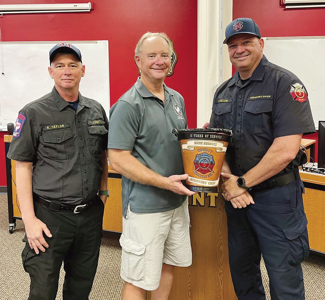 Kyle Fire Department recognizes Chief Schultz