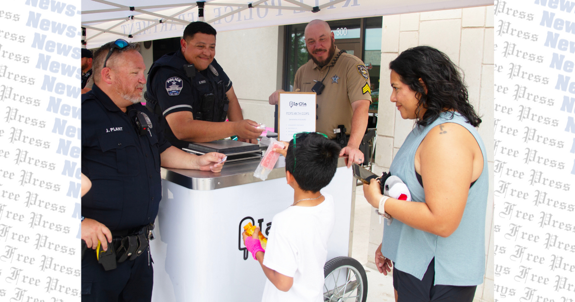 Kyle Police Department helps beat the heat at Pops with Cops Kyle Police Department helps beat the heat at Pops with Cops