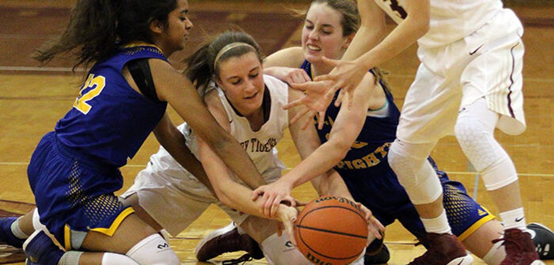 Lady Tigers storm past Mules in 57-35 win