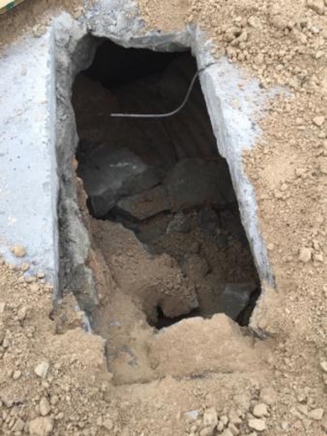 Large hole forces Kyle to close low water crossing along Lehman Road
