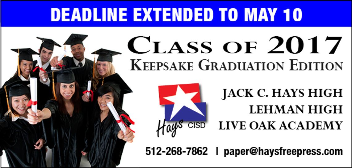 Last chance to be in the Class of 2017 Graduation Edition