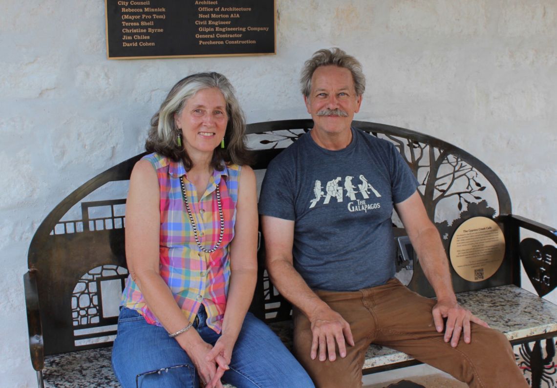 New art bench in Wimberley honors café’s legacy New art bench in Wimberley honors café’s legacy