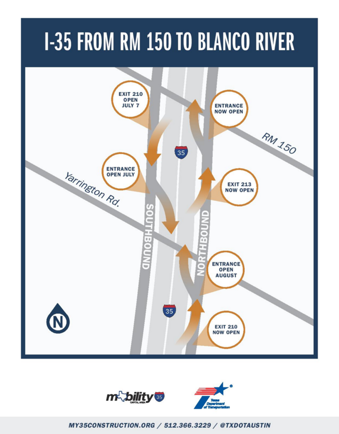 New northbound I-35 Yarrington ramp to open Friday