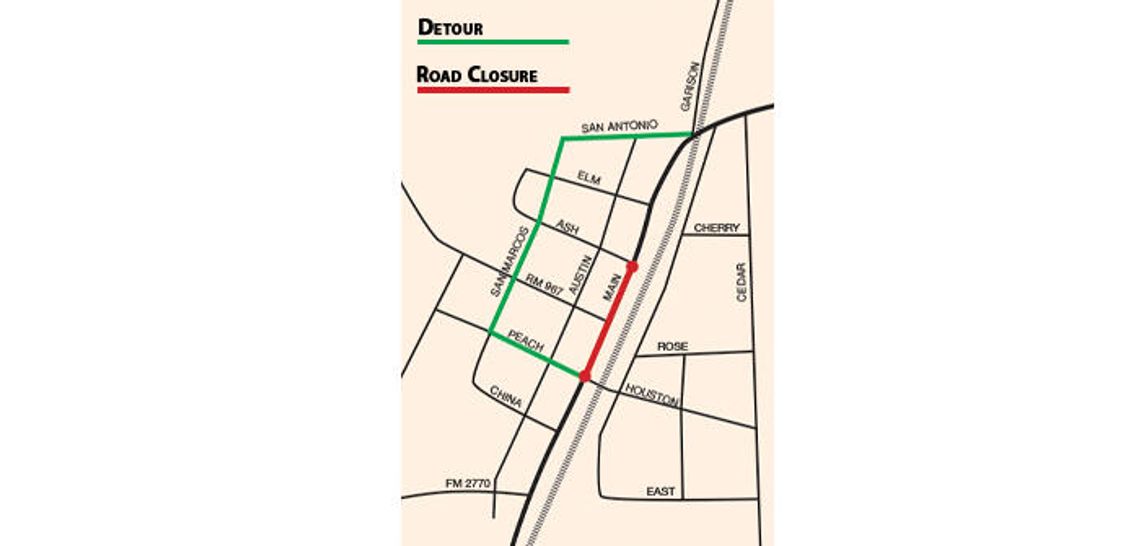 Portion of downtown Buda’s Main Street to be closed over weekend