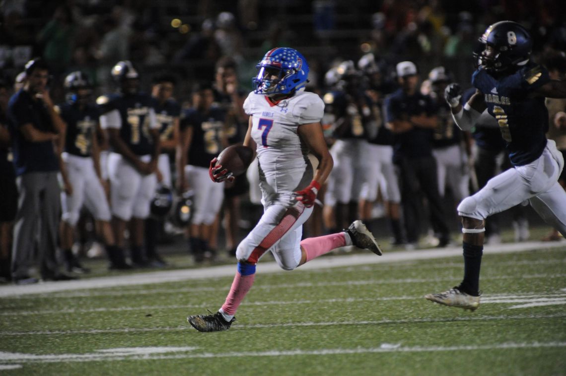 Rebels power past Akins 45-7