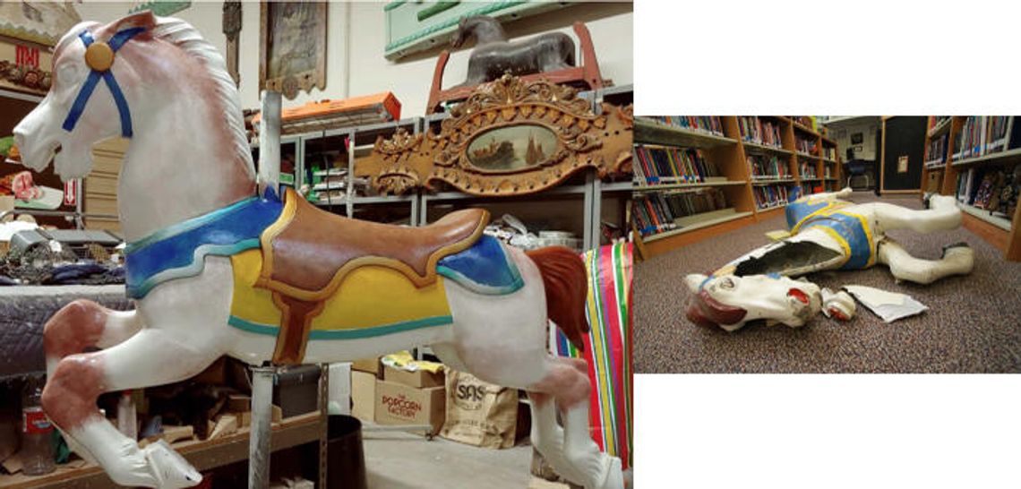 Restored antique carousel colt unveiled at Carpenter Hill