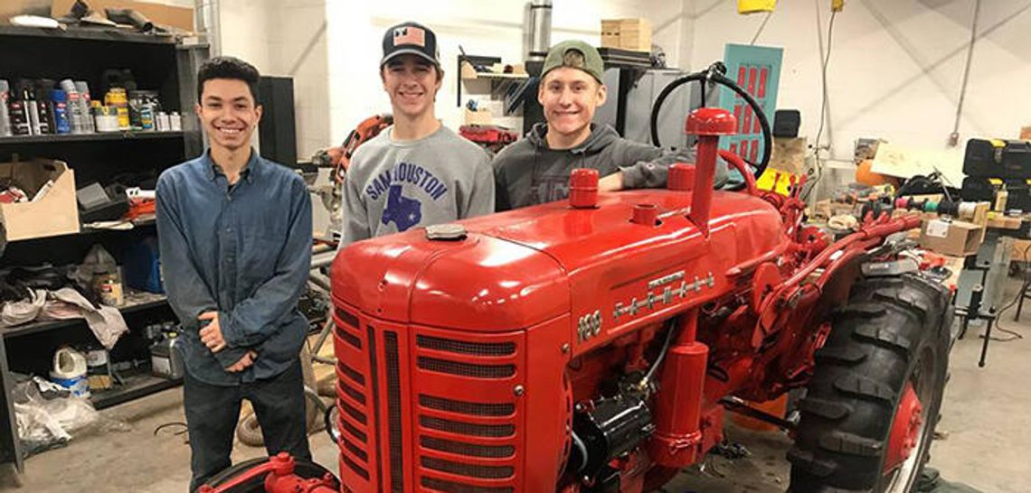 Seeing red; Lehman High CTE students restore tractor