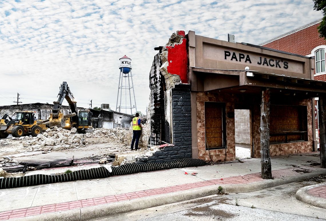 The rubble of Papa Jack's