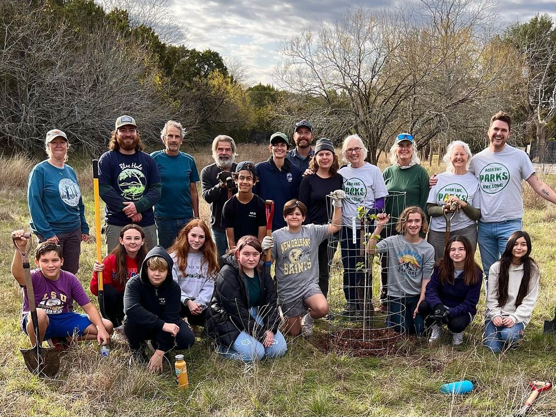 Trees planted at Blue Hole Regional Park