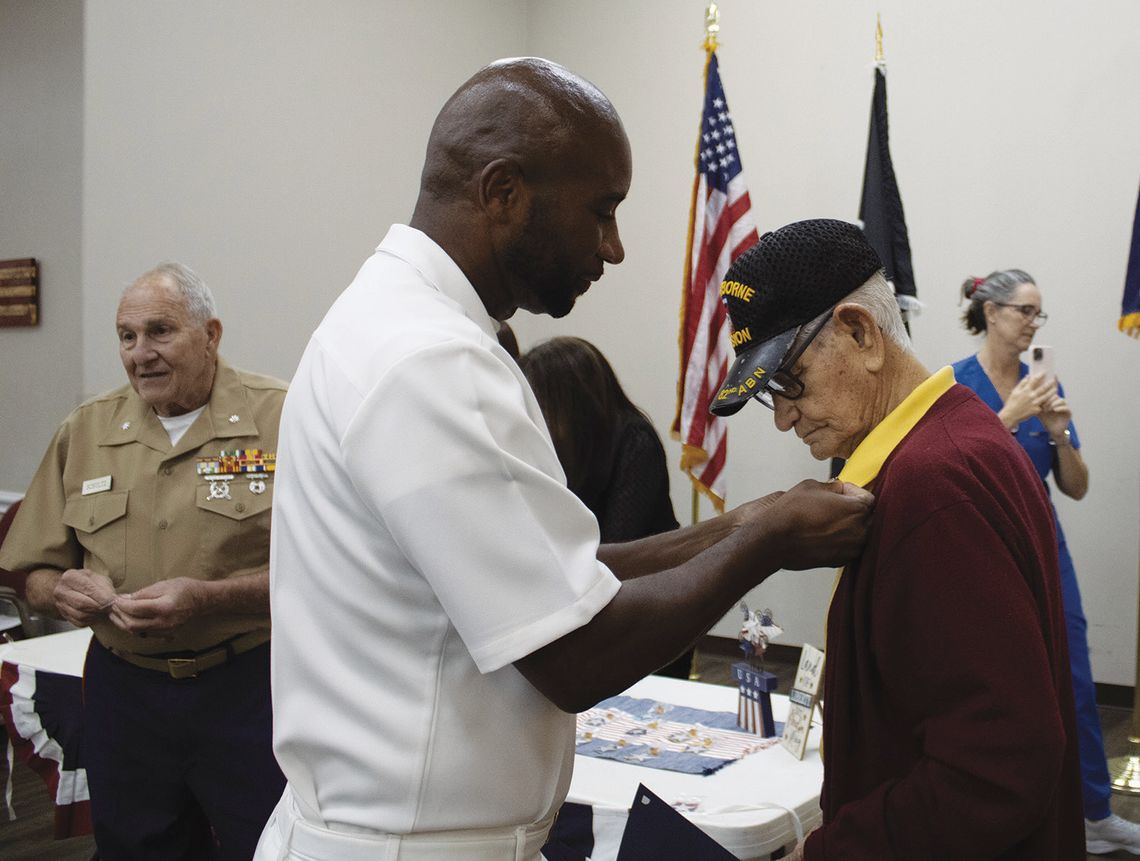 Veterans receive pins of honor