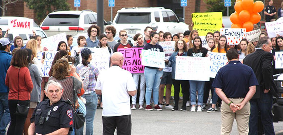 Wimberley students walk out, protest gun violence