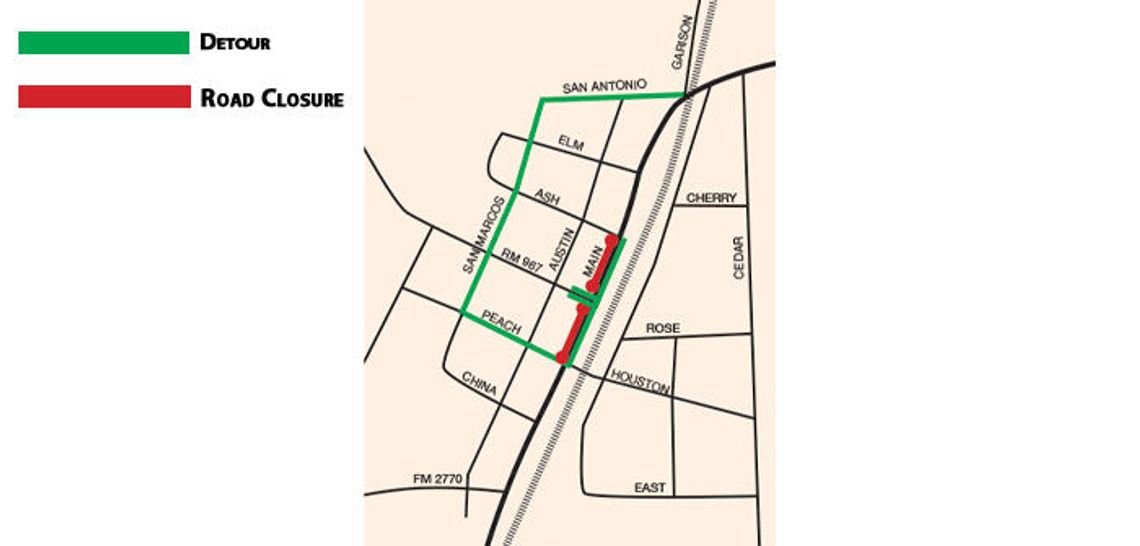 Work on Buda’s Main Street shifts to west side